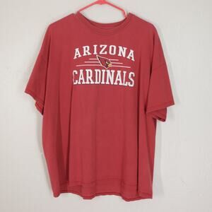 NFL Team Arizona Cardinals Tshirt Mens XXL Red Cotton Blend Short Sleeve Crew